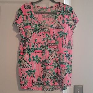 Lily pulitzer etta v neck tee